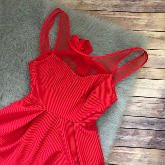 BCBGeneration Red Empire Dress Back Tie NEW NWT 2 - Picture 7 of 7